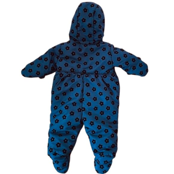 Rothschild Flocked Dressy Snowsuit Pram Winter Bunting Formal 6-9 Months - Picture 3 of 4